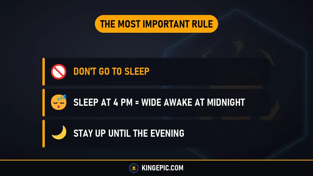 Jet lag rule for your first day in Bangkok: do not go to sleep in the afternoon, stay up until the evening