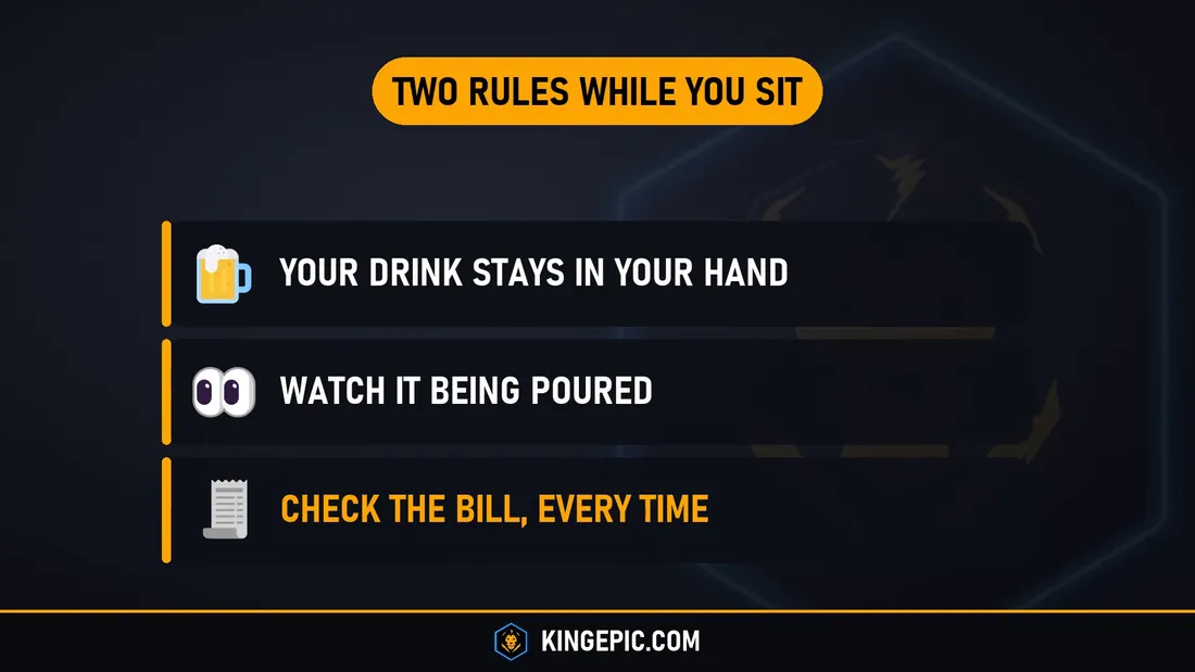 Two rules in a Pattaya bar: your drink stays in your hand, watch it being poured, check the bill every time